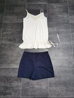 chices 2 tlg Paket kurze blaue Hose Zara + festliches Top Gr XS S Bayern - Zapfendorf Vorschau
