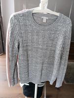 h&m Pullover grau meliert Gr.M Zopfstrickmuster Zopfmuster Bayern - Monheim Vorschau