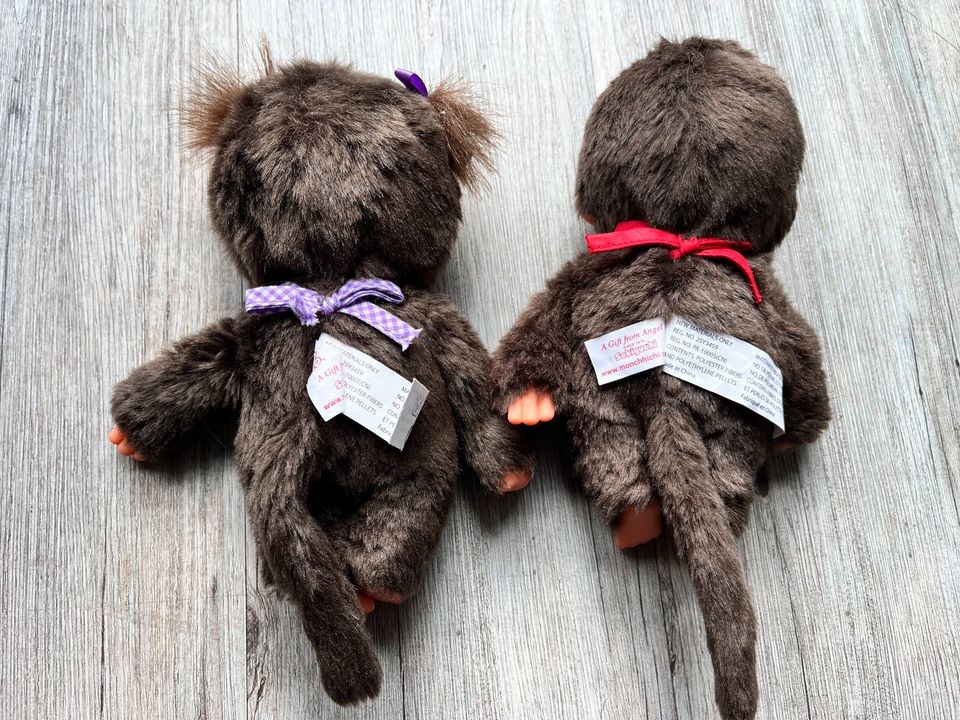 2 Monchhichi - Mädchen und Junge ca. 20cm in Dinslaken