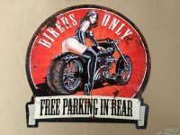 BIKERS ONLY FREE PARKING Blechschild Harley Davidson Niedersachsen - Neuenhaus Vorschau