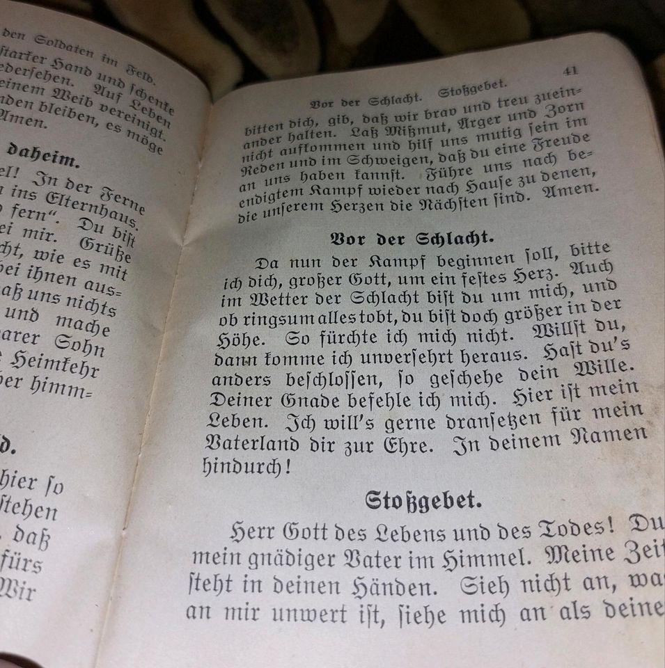 Patriotika 1. WK Unser Liederbuch / Ev. Kriegsgebetbüchlein in Wülfrath