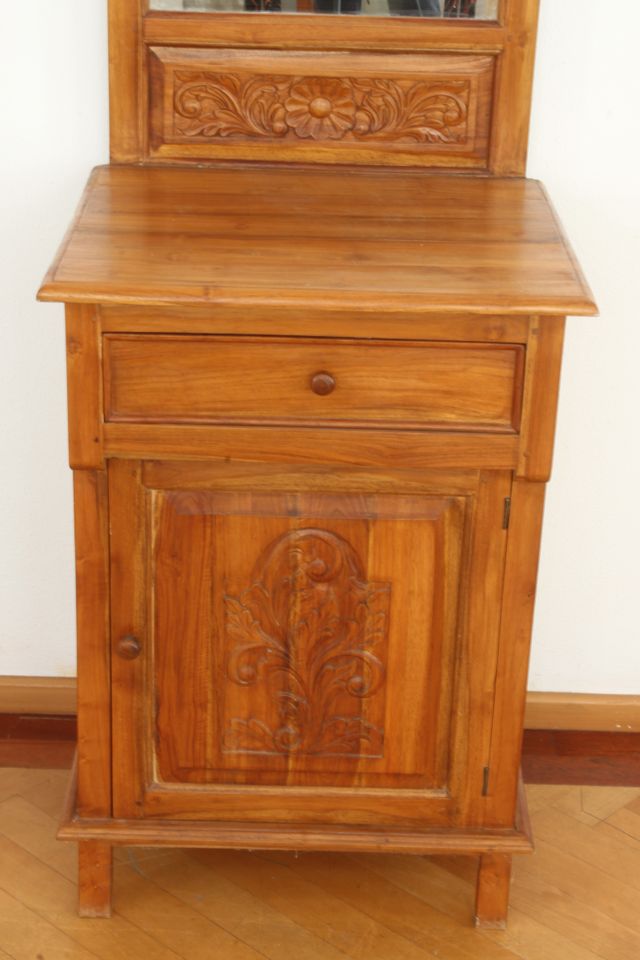 Vintage Sideboard Wandboard Spiegel Schminkboard Teakholz in Röhrnbach