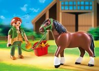 PLAYMOBIL 5108 Shire Horse Pferd mit Pferdebox rot Wiesbaden - Erbenheim Vorschau