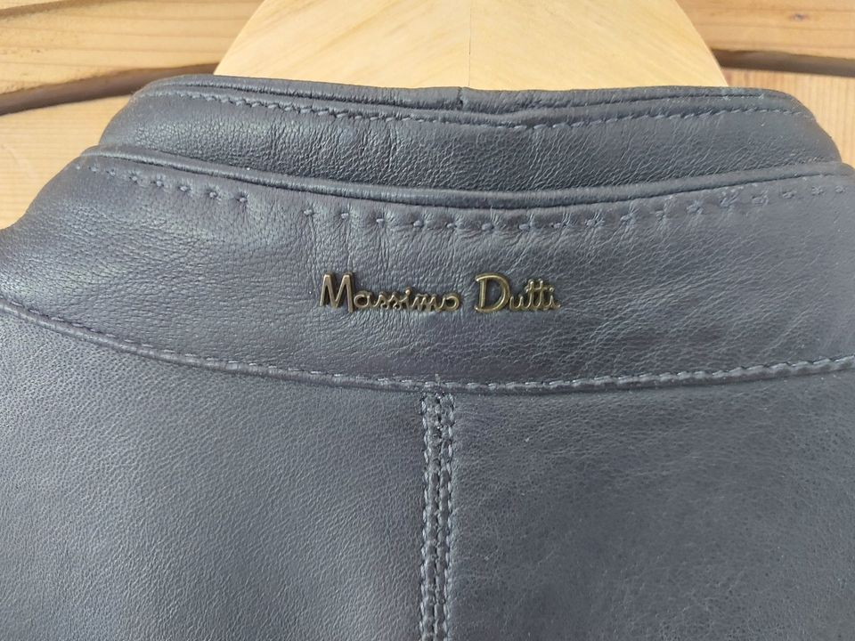 Lederjacke Herren Massimo Dutti anthrazit Größe 54 in Lindau