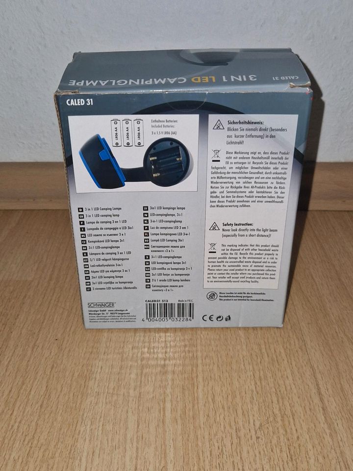 SCHWAIGER LED Campinglampe 3 in 1 - Caled 31  - Camping etc - in Detmold