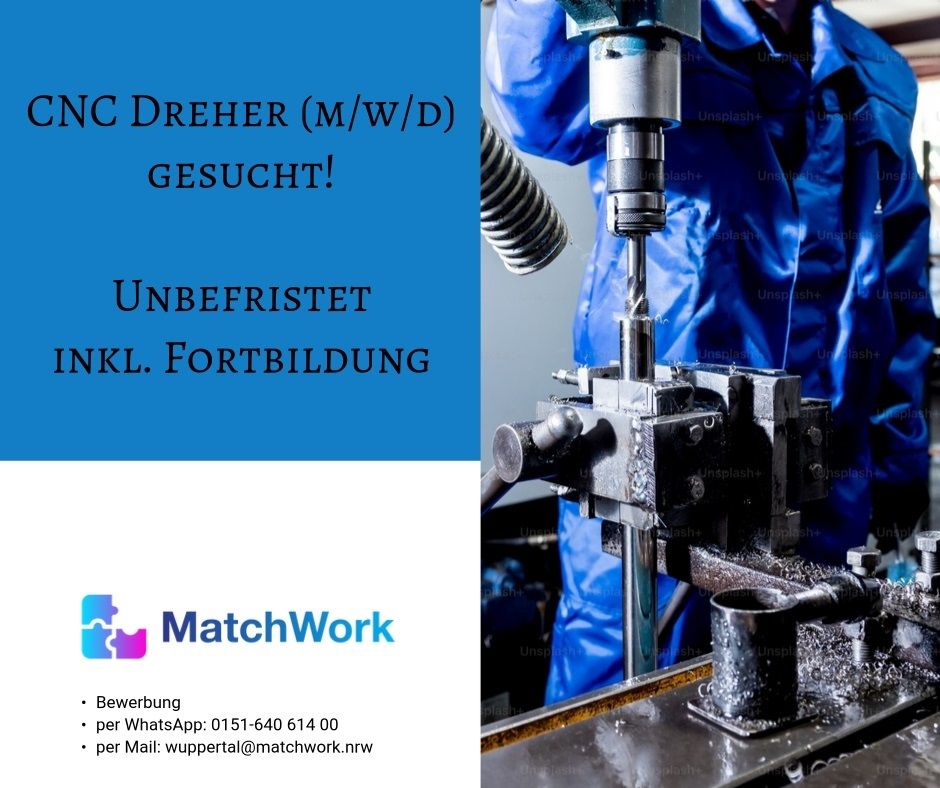 CNC-Dreher (m/w/d) in Wuppertal