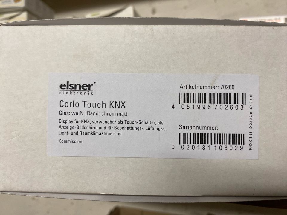 elsner Corlo Touch KNX Display Raumcontroller Visu Tastsensor in Aalen