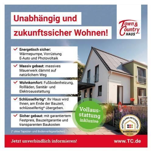 Viel Wohnraum auf kleiner Fläche. Ihr energiesparendes Town & Country Raumwunder in Gierstädt in Gierstädt