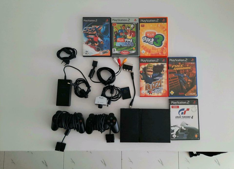 Playstation 2 Slim Controller Spiele 8MB Memory Card Eye toy ps2 in Pfungstadt