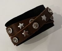 Damen Armband Leder Lederarmband braun Sterne Niedersachsen - Ganderkesee Vorschau