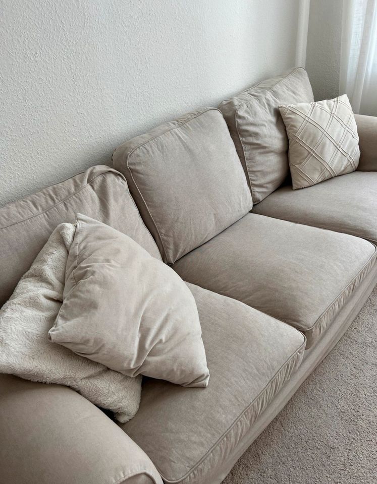 Ektorp 3er Sofa Couch beige in Düsseldorf