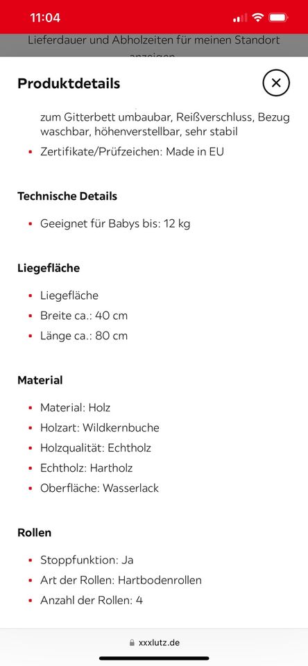 Baby Beistellbett in Nürnberg (Mittelfr)