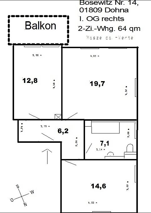 Villa (4 Whg.) am Stadtrand Dresden (OG und Dachg. frei) in Müglitztal