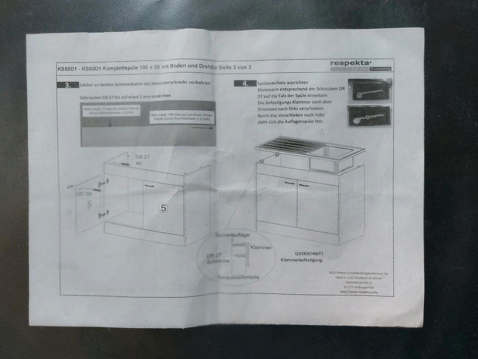 Komplettspüle mit Mischbatterie und Schläuchen in Frankfurt am Main