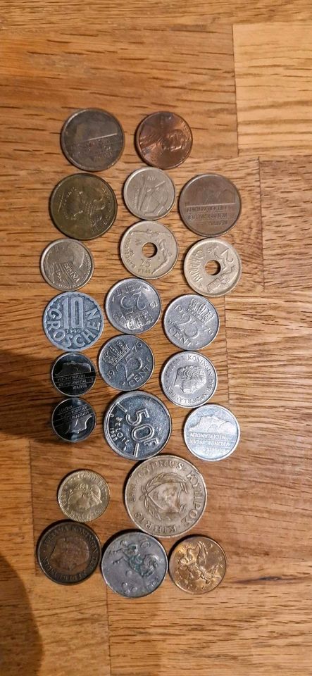 Münzensammlung Lipa Rubel Groschen Slowenien Spanien Fifty Pence in Andernach