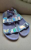 Sandalen Gr 37 metalic lila h&m Sommer Pantoletten Dresden - Blasewitz Vorschau