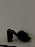 High Heels Pumps Schwarz 38 Schuhe Blockabsatz Feder Sandalette Bayern - Feldkirchen-Westerham Vorschau