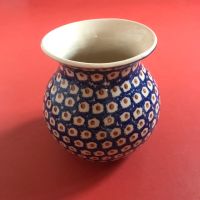 BUNZLAUER Keramik Vase 15cm blau Hessen - Lich Vorschau