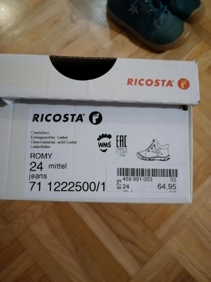 Ricosta Pepino Romy Gr 24 M, Lauflernschuhe, Leder, blau in Lehre