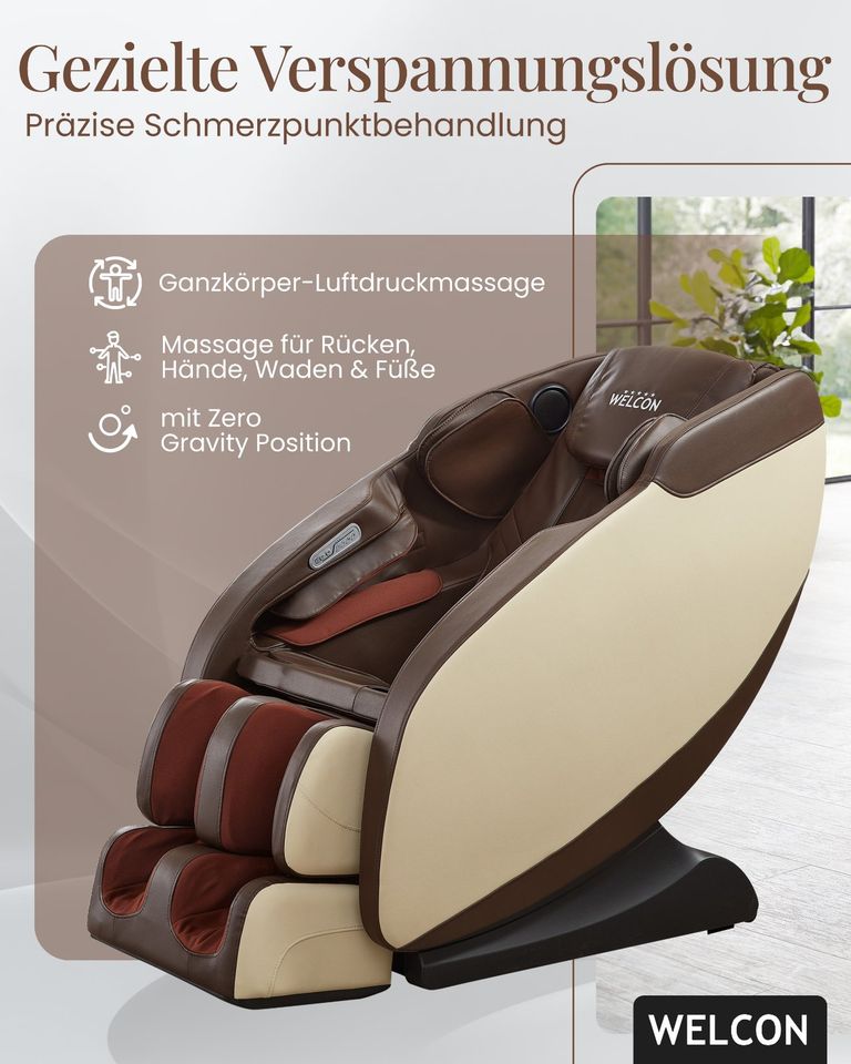 Massagesessel WELCON Prestige II beige / braun *welcon-shop.com* in Giesen