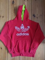 Adidas Hoodie in rot mit neon farbiger Innenseite der Kapuze Berlin - Treptow Vorschau