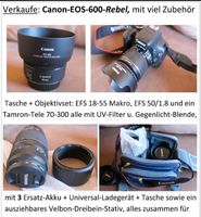 Canon Kamera mit Zubehör Baden-Württemberg - Neulingen Vorschau