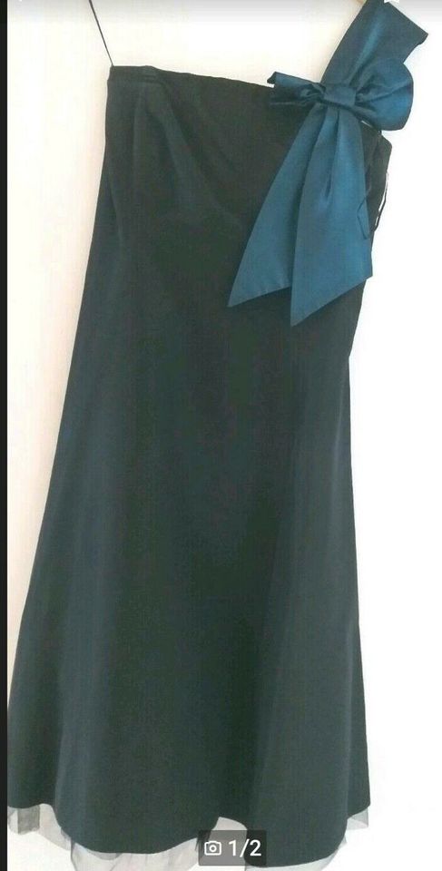 Abendkleid, Hochzeitsgast schwarz / blau Größe S 36 in Offenhausen