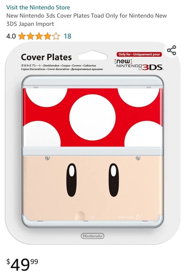 New Nintendo 3Ds Cover Plate Toad in Greven