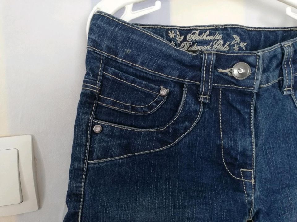 Jeans Shorts kurze Hosen mit Leggings Mädchen Gr 122 in Marl