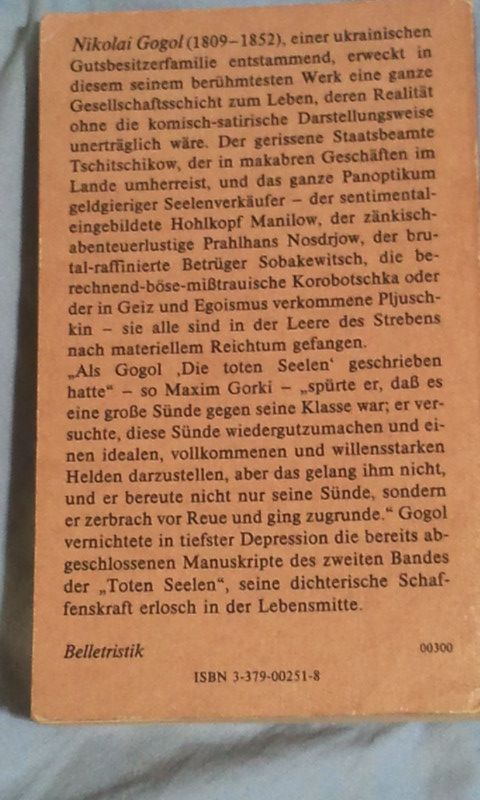 Nikolai Gogol:  Petersburger Erzählungen / Die toten Seelen in Berlin