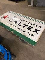 XXL Caltex emailschild Texaco  Tankstelle Werbung Oldtimer Shell Kr. München - Straßlach-Dingharting Vorschau