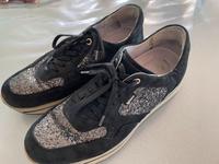 Damen Sneaker Turnschuhe schwarz mit Glitzer Echtleder Bayern - Burgebrach Vorschau