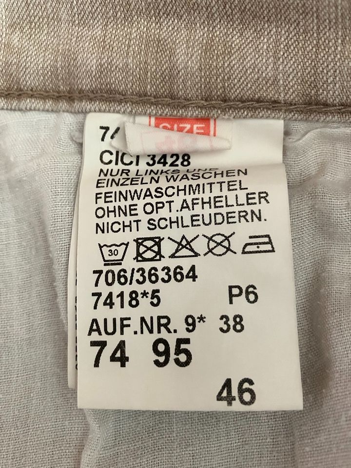 Beige sehr gut erhaltene Jeans Stretchhose Gr.46 Angels in Stuttgart