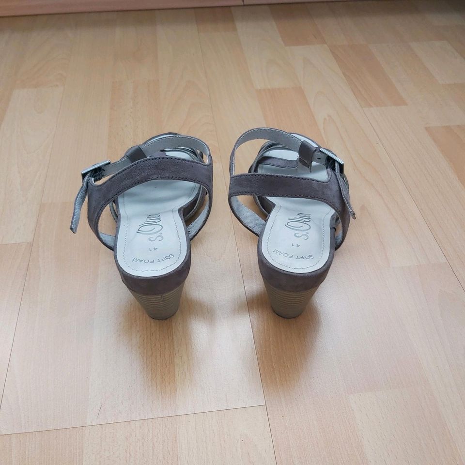 Sandalen - Sandalette von s.Oliver - Grau - Größe 41 - Neuwertig in Uhldingen-Mühlhofen