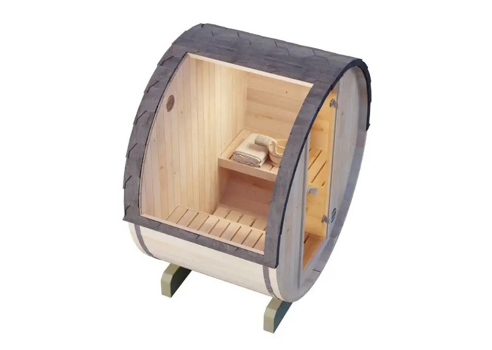 FinnTherm Fasssauna Sauna Mini XXS Premium Thermoholz in Bad Kissingen