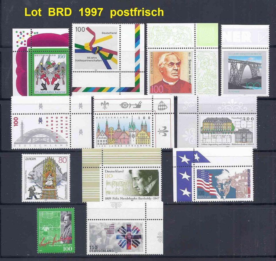 BRD Lot postfrischer Sonder + Zuschlagsmarken aus 1994–2000 (X11) in Hainsfarth