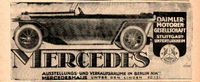 Mercedes Werbung Reklameanzeige - Vintage-Deko 1918 Baden-Württemberg - Schopfheim Vorschau