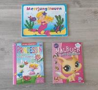 3-tlg. Set - Malbuch / Malblock - PetShop/Prinzessin/Meerjungfrau Bayern - Bad Kissingen Vorschau