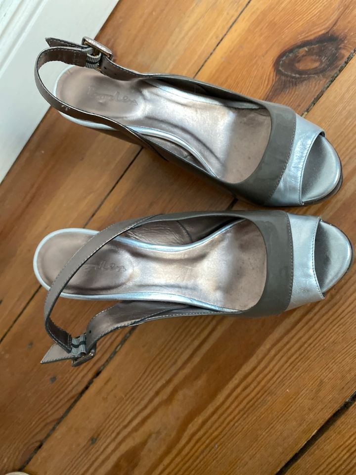 Boden Plateau Sandale Pumps - Silber Bronze Grau Braun - Gr 39 in Berlin