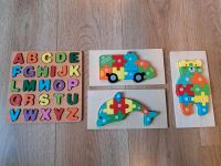 Kinder Holzpuzzle Zahlentiere/ Buchstaben  Set Hessen - Helsa Vorschau