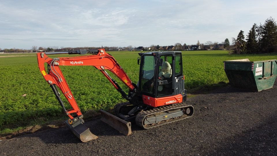 Bagger, Vermietung, Kubota KX060, Minibagger, mieten, Mietbagger in Euskirchen