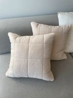 H&M Home Samt gesteppte Kissen Hellbeige Obergiesing-Fasangarten - Obergiesing Vorschau