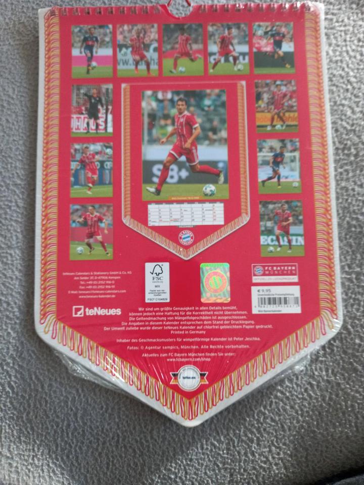 FCB Fankalender 2018 "Mia san mia " in OVP"je Monat Spielerfotos" in Rosenheim