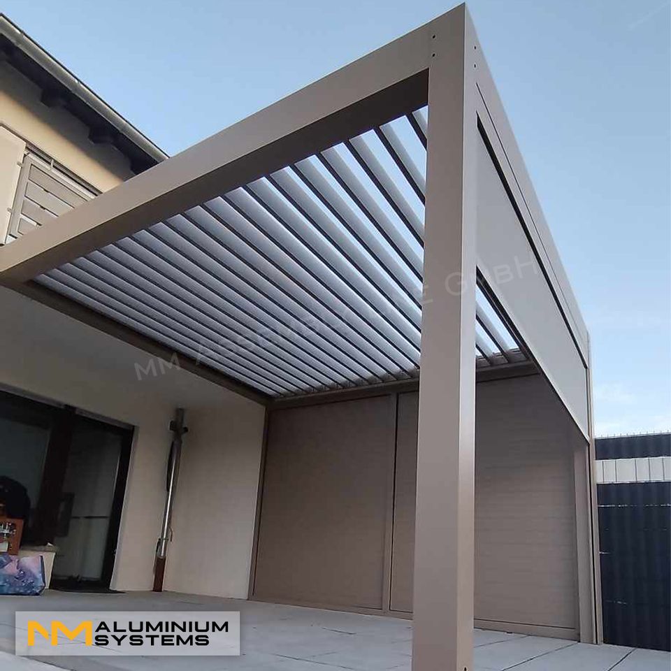 Lamellendach Aluminium Pergola Pavillon Gartenpavillon 3,6 x 2,5m in Nauheim