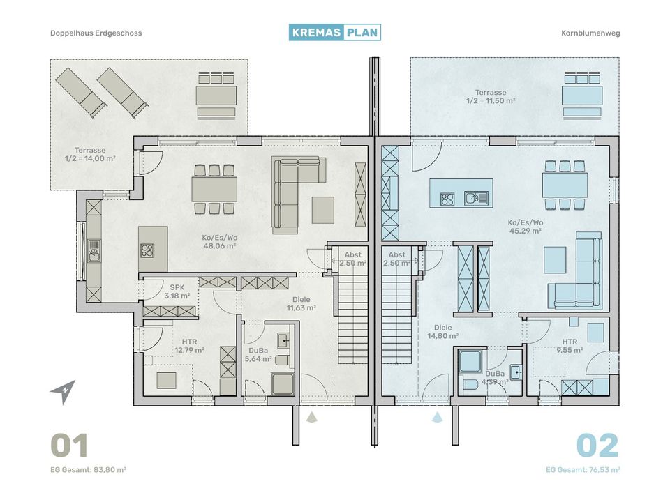 Neubau Doppelhaus in Schweich - linke Haushälfte in Schweich