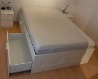 Schlafzimmer Möbel, Bett 200x140cm, 2x Nachttisch, Stauraum, weis Baden-Württemberg - Bretten Vorschau