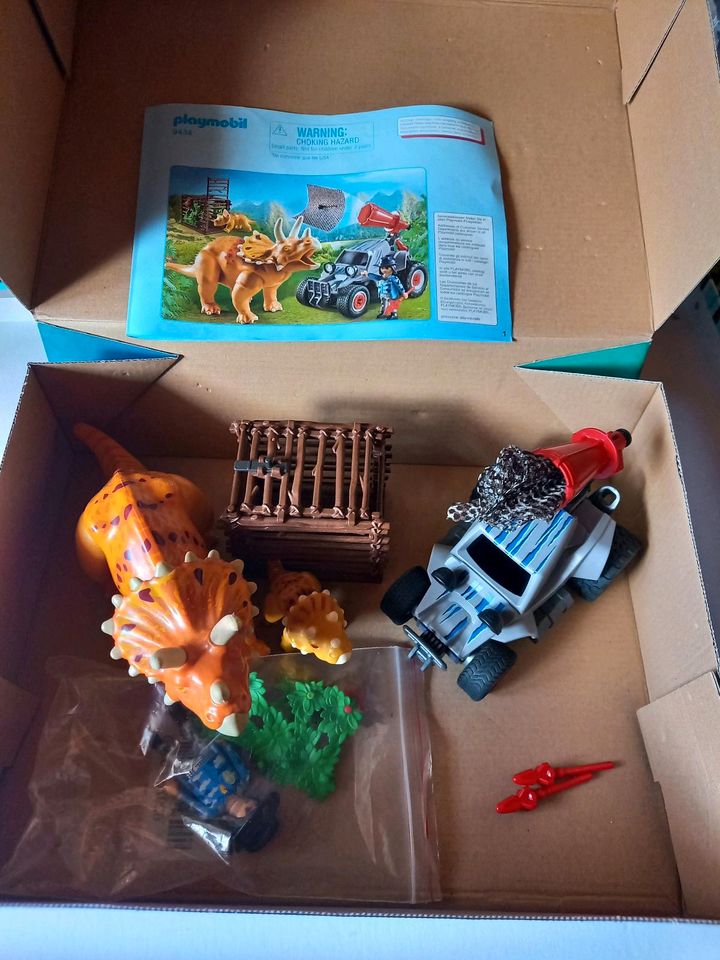 Playmobil 9434 triceratops mit Jäger und Fangnetz in Kulmbach