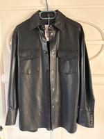 Hemdbluse Overshirt Lederimitat von Mango Nordrhein-Westfalen - Rahden Vorschau