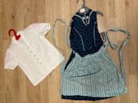 Dirndl (3x getragen) blau / mintgrün mit Bluse u. Schürze Gr. 110 Kr. Altötting - Burgkirchen Vorschau