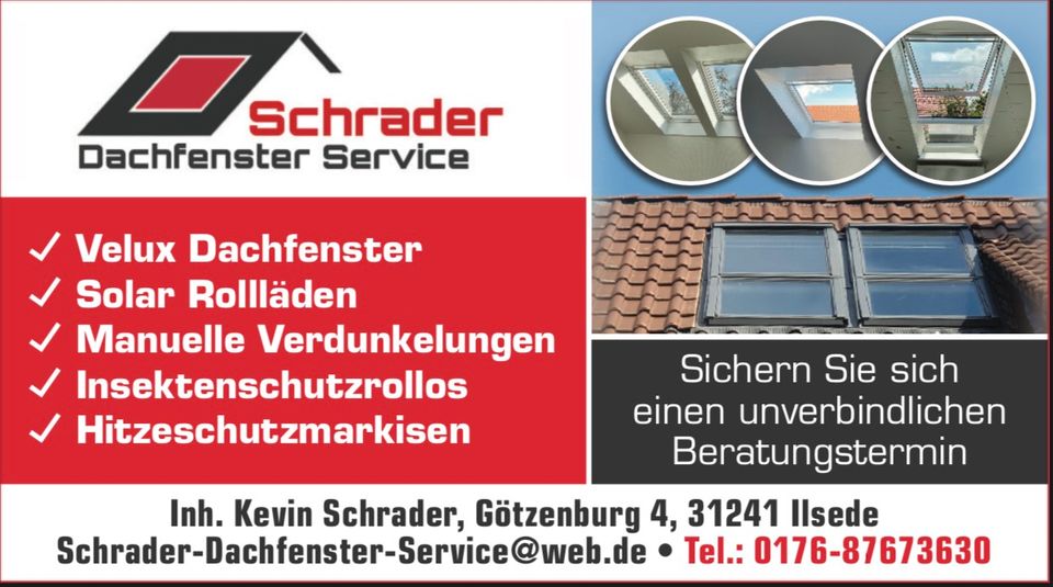 Dachdecker, ANGEBOT FÜR VELUX DACHFENSTER EINBAU u. AUSTAUSCH in Ilsede